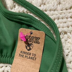 Victoria’s Secret pink cut out new with tags medium green bikini top